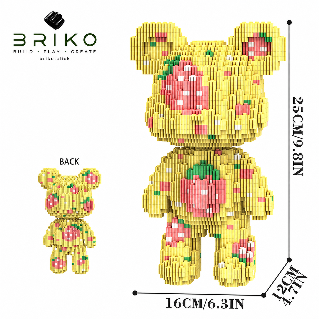 Oso Fresa 25 Cm - Imagen 3